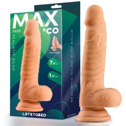 Deek Realistic Dildo with Testivles 7.6 Flesh