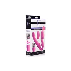 Inflatable Strapless Strap-on Inflatable Function with Remote Control Pink