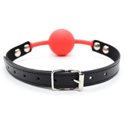 Silicone Ball Gag 4 cm Black/Red