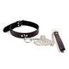 Collar with Metal Leash Black/Red