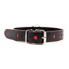 Collar with Metal Leash Black/Red