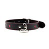 Collar with Metal Leash Black/Red