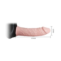 Hollow Strap-on with Vibration 15.5 x 4.2 cm Flesh