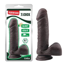 Dildo Dual density Fashion Dude 7.9 Brown