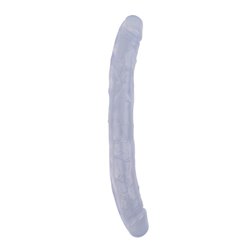 Double Dildo Hi-Rubber 12.8 Clear