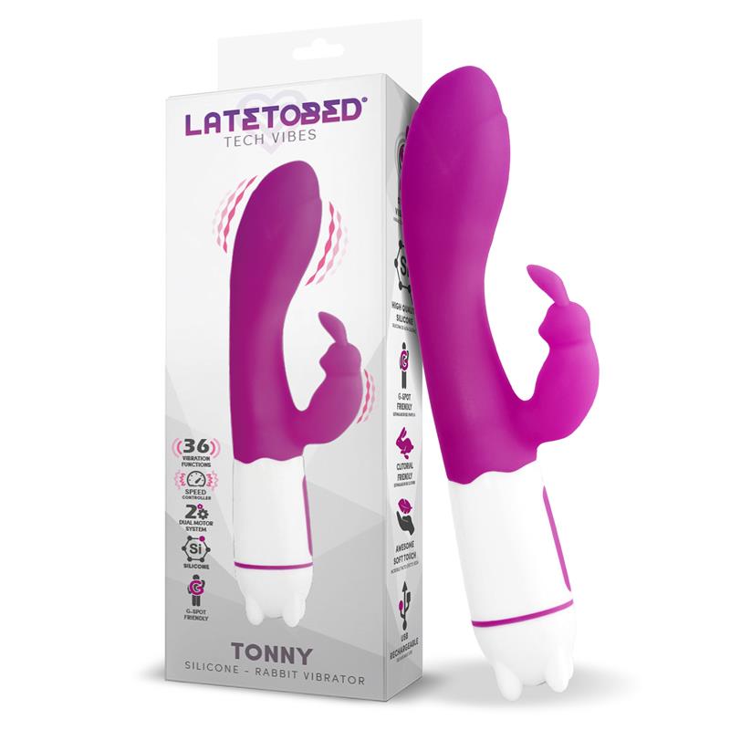 Tonny USB Vibrator G Spot 36 Functions Silicone Purple