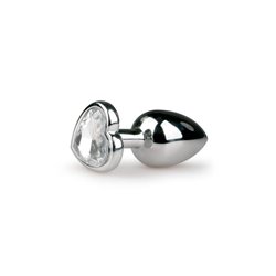 Metal Butt Plug No. 2 - Silver/Clear