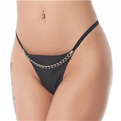 Rimba Bondage Play G-String with Chain Black