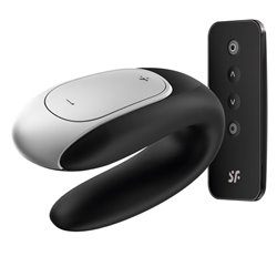 Double Fun Couple Vibe with APP and Remote Control Black