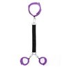 Handcuffs to Collar with Leash Adjustable Purple