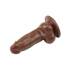 Dildo Jumbo Jack 6 Vibrating Dildo-Brown