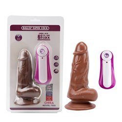 Dildo Jumbo Jack 6 Vibrating Dildo-Brown