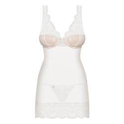 853-CHE-2 Chemise AND Thong White