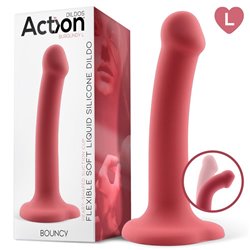 Bouncy Liquid Silicone Dildo Hiper Flexible 7.5 - 19 cm Size L Burgundy