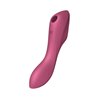 Curvy Trinity 3 Vibe and Clitoris Sucker Triple Stimulator USB Red