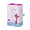 Curvy Trinity 3 Vibe and Clitoris Sucker Triple Stimulator USB Red