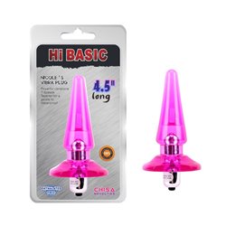 Vibrating Butt Plug Nicoles 2.5 x 3.2 cm Pink