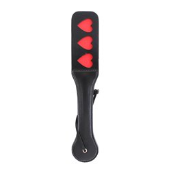 Vegan Leather Paddle with Hearts 32 cm