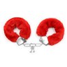 Furry Metal Handcuffs Red