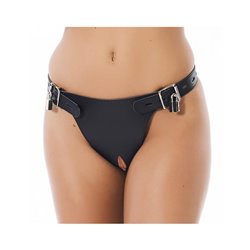 Leather Chastity Briefs Adjustable