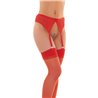 Rimba Amorable Suspenderbelt with Stockings Red One Size