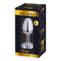 Anal Plug with White Jewel Size L