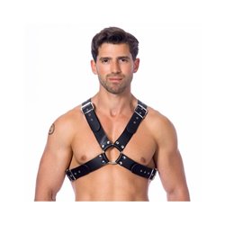 Adjustable Leather Harness with Buckles