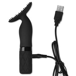 Stimulator O-Sensual Clit Jiggle USB Black