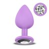 Sparkly Butt Plug Size S Silicone Lilac