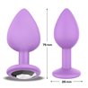 Sparkly Butt Plug Size S Silicone Lilac