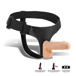 Flaxy Strap-On Harness with Detachable and Flexible Dildo