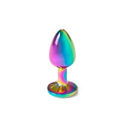 Rainbow Metal Butt Plug Size S