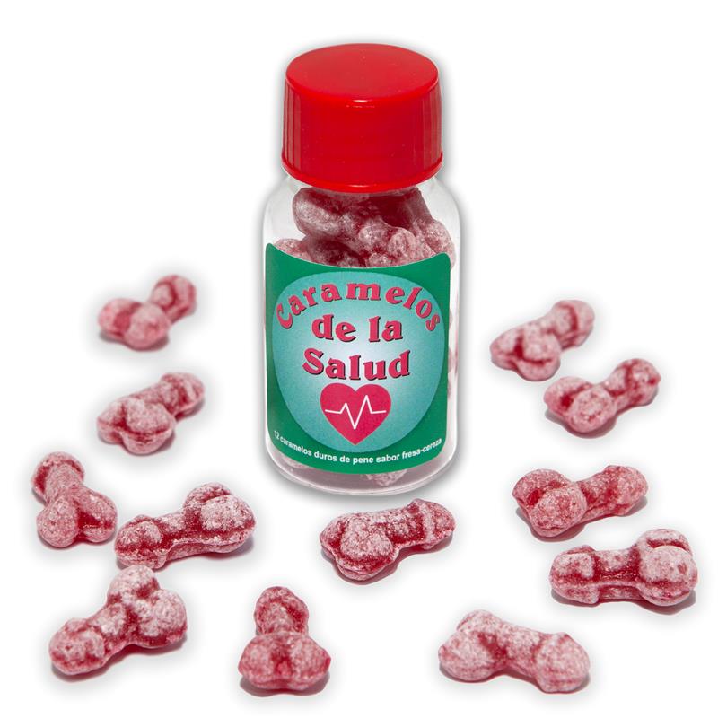 Jar of 12 Candies Penis Shape Fruit Flavor