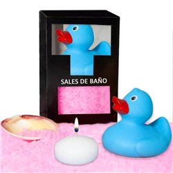 Set Bath Salts Rose Duck, Candle and Shell 150 gr