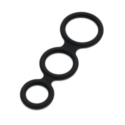 Triple Cock Ring Black