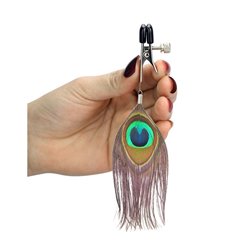 Nipple Clamps with Peacock Feather