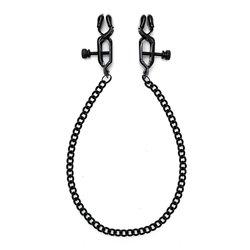 Adjustable nipple clamps with black chain