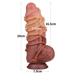 Dildo Dual Layer King Size Nature 9.5