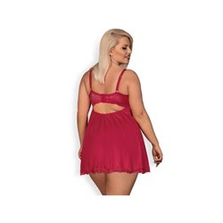 Rosalyne Babydoll and Thong Red Size S/M