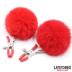 Nipple Clamps Adjustable with Fur