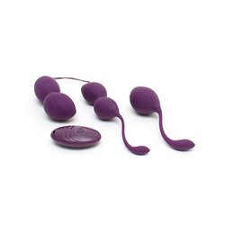 Vibrating Kegel Ball Set Remote Control Rimini Purple