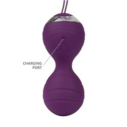 Vibrating Kegel Ball Set Remote Control Rimini Purple