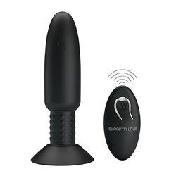 Remote-Controlled Anal Plug with Vibration and Rotation - USB