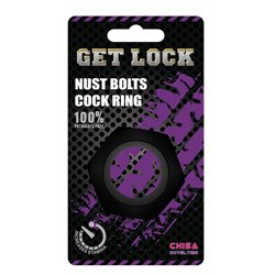 Nust Bolts Cock Ring-Black