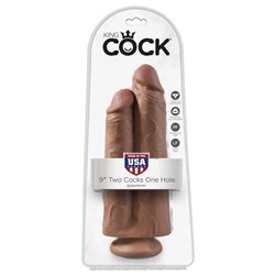 Double Dildo Two Cocks One Hole Tan 9