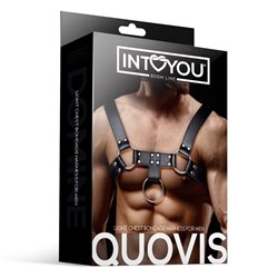 Quovis Male Chest Bondage Harness Vegan Leather