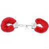 Furry Metal Handcuffs Red