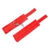 Handcuffs with Velcro with Long Fur Red