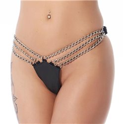 Rimba Bondage Play Briefs with Chains Black