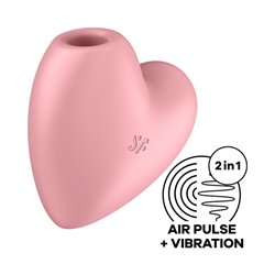 Cutie Heart Clitoris Sucker and Vibe Pink - Teknashop Ltd